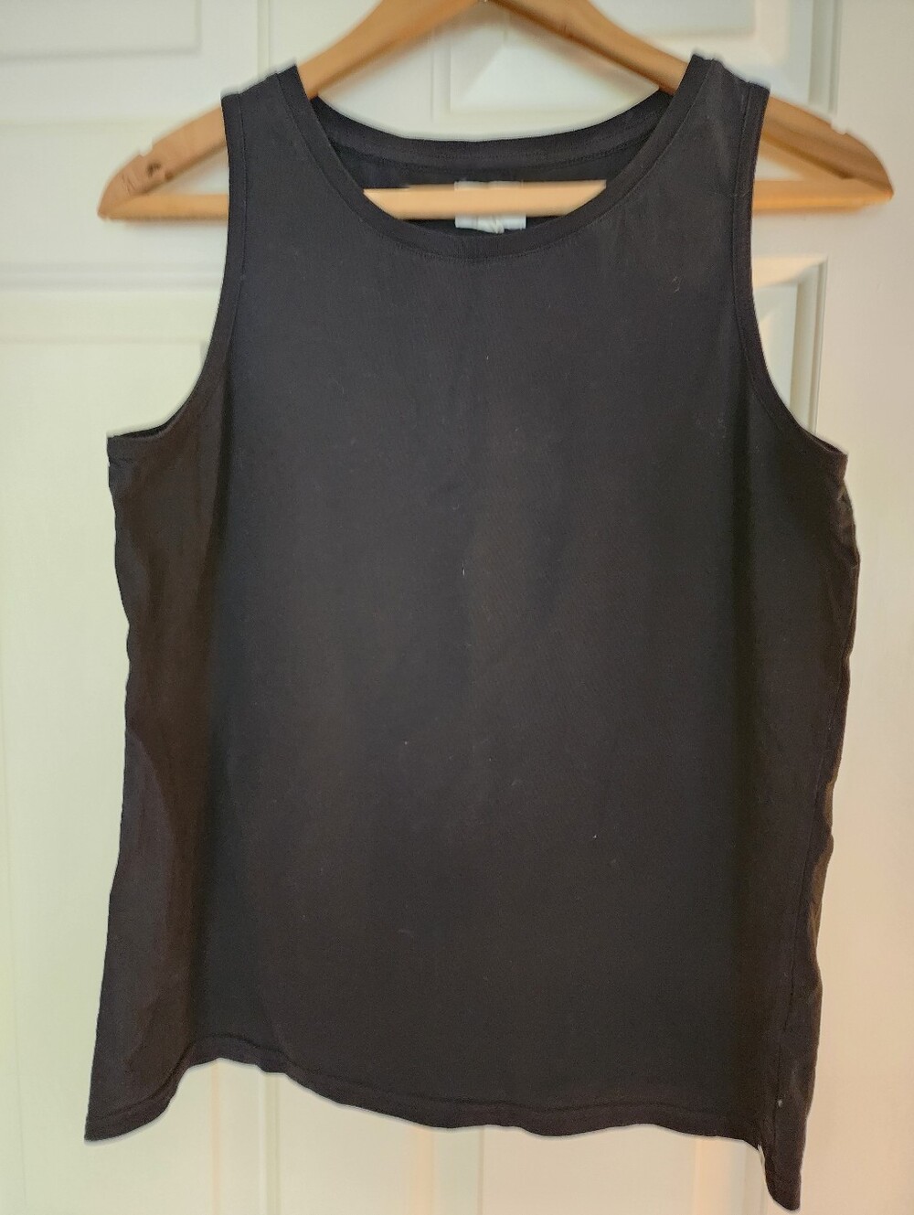 Pact Organic Sleeveless Round Neck Tank Black Sleeveless Staple Size Large
